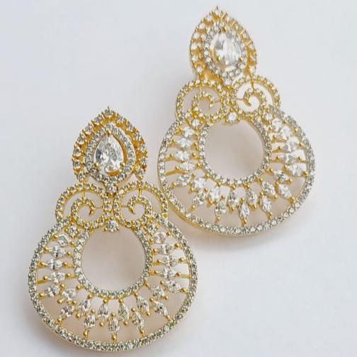 AD Gold Bhavini Dangle Earrings