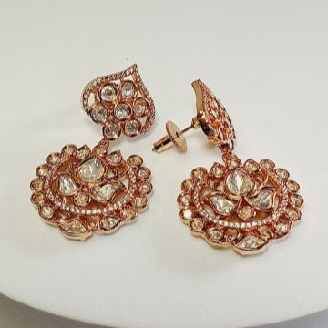 Gold Brinda Kundan Drop