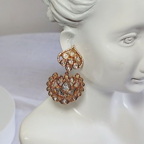 Gold Brinda Kundan Drop