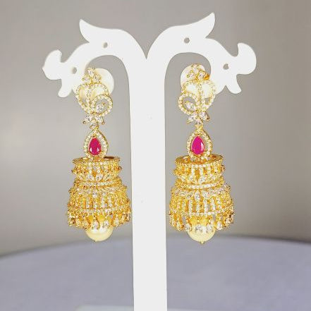 Gold Evaya Jhumki Earrings