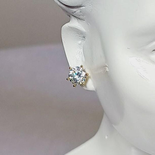 AD Gold Gargi Solitaire Studs Earrings