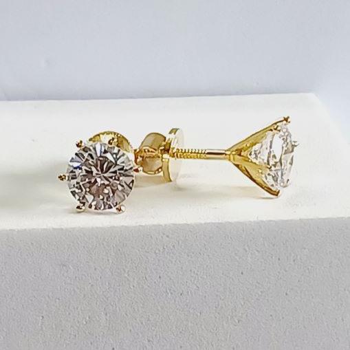 Gold Gargi Solitaire Studs