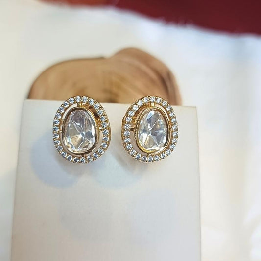 Gold Himani Kundan Studs