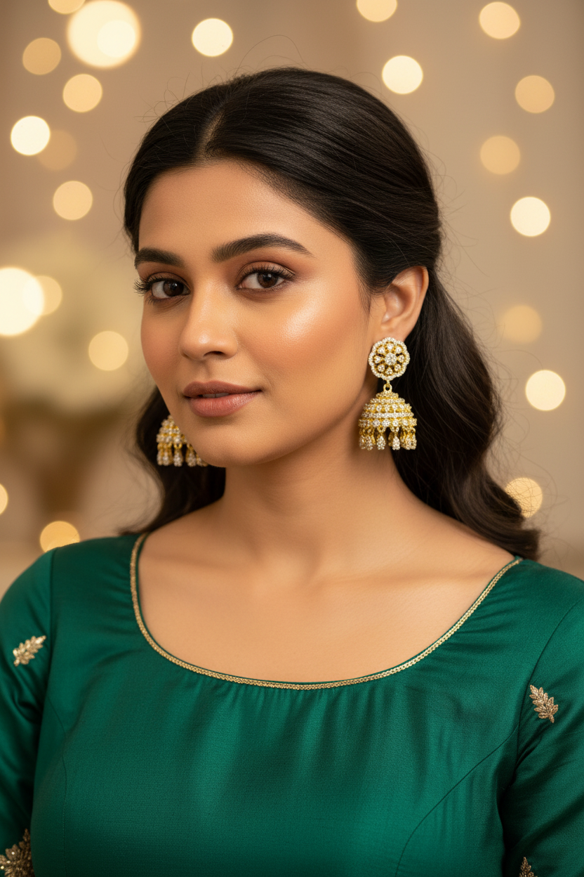 Gold Hirva Jhumki