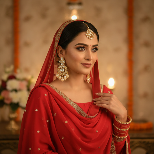 Gold Parisa Kundan Dangler