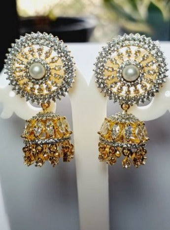 Gold Pavi Jhumkis