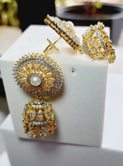 Gold Pavi Jhumkis