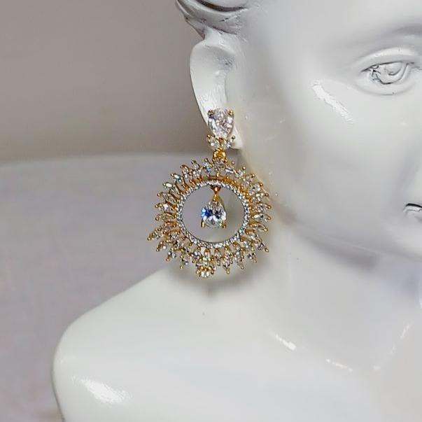 Gold Payal Chandbali