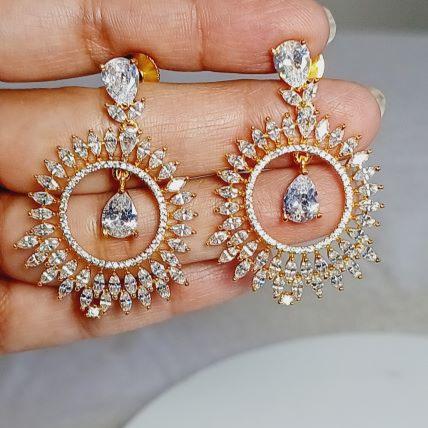 Gold Payal Chandbali