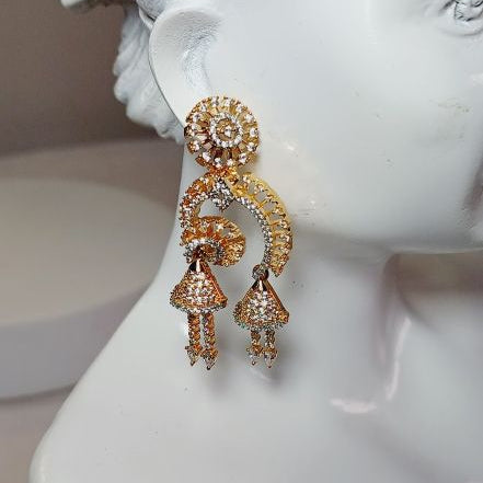 Gold Purna Jhumkis