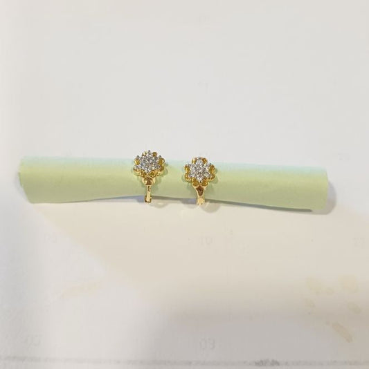 Gold Talika Diamond Hoops