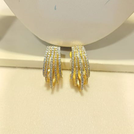 American Diamond Gold Viva Bali Earrings