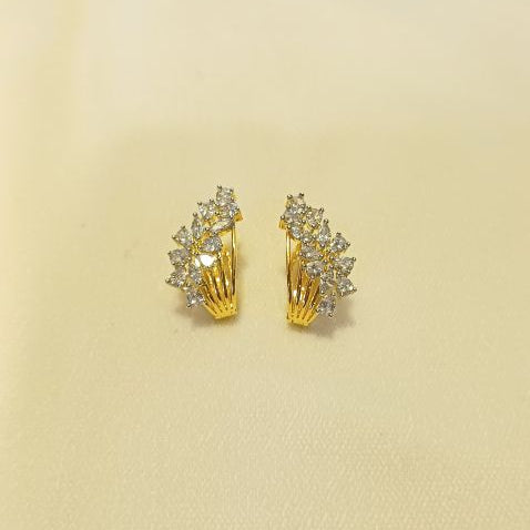 American Diamond Gold Vivika Bali Earrings