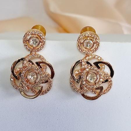 Kundan Gold Ziya Drop Earrings