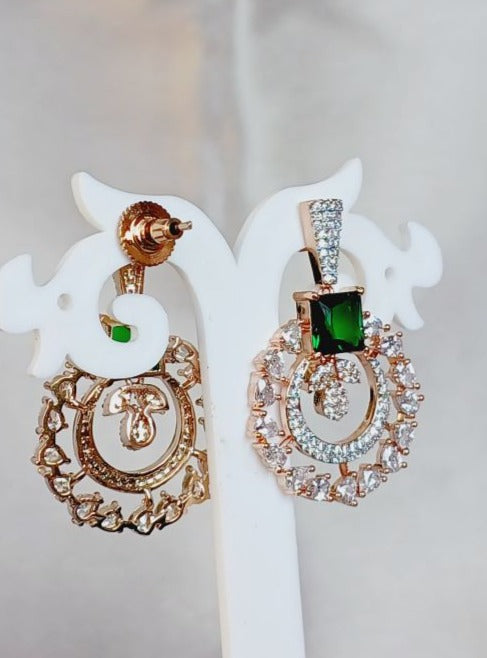 Green Kamya Chandbali