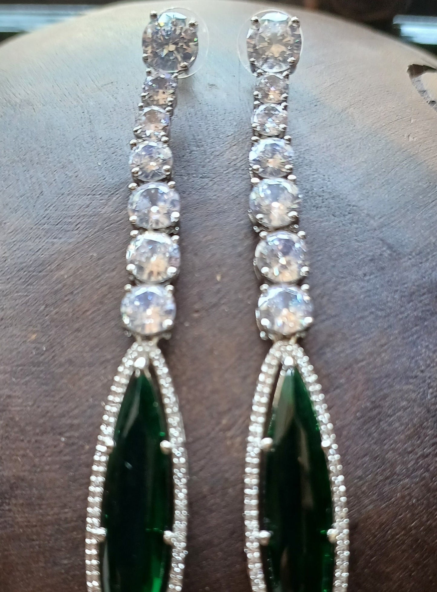 Green Opal Danglers