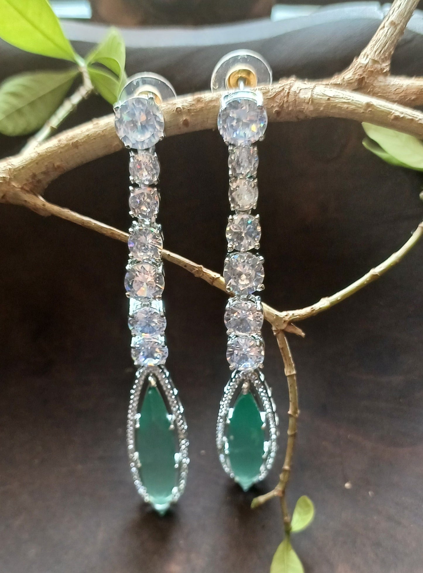 Mint Opal Danglers