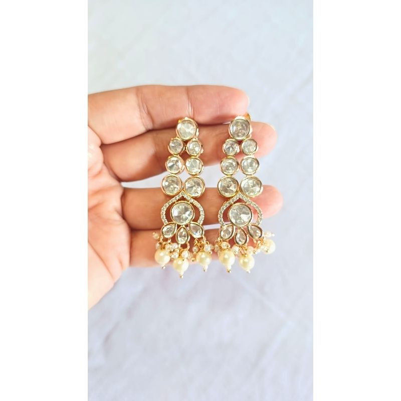 Pearl Latika Kundan Dangle