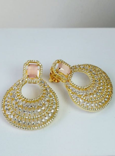 Pink Celina Chandbalis Gold