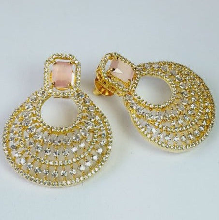 Pink Celina Chandbalis Gold
