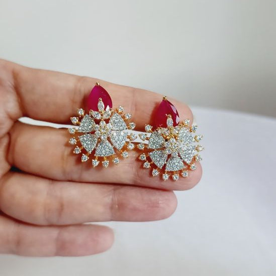 Pink Raha Studs - Gold