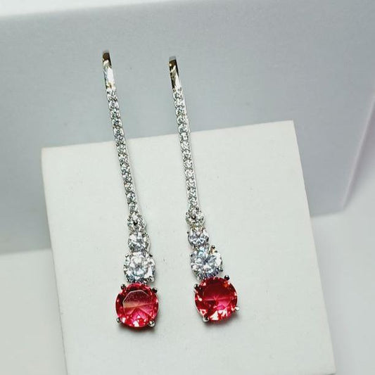 Red Ella Drop - Silver