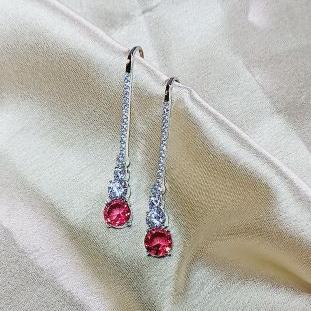 Red Ella Drop - Silver