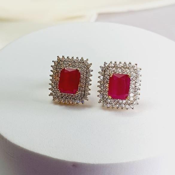 Red Hiral Studs