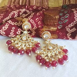 Red Nihan Kundan Dangle