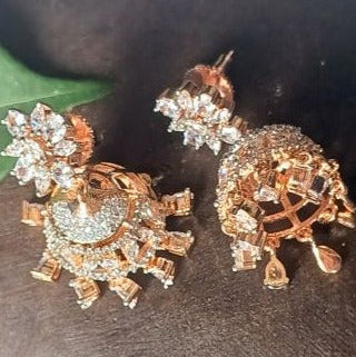 Rose Gold Eva Jhumkis