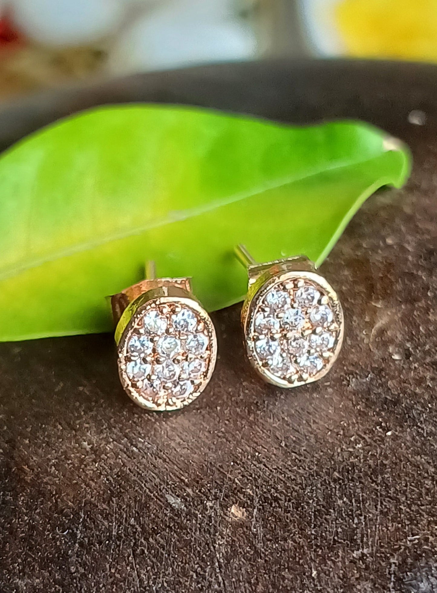 Rose Gold Lace Studs