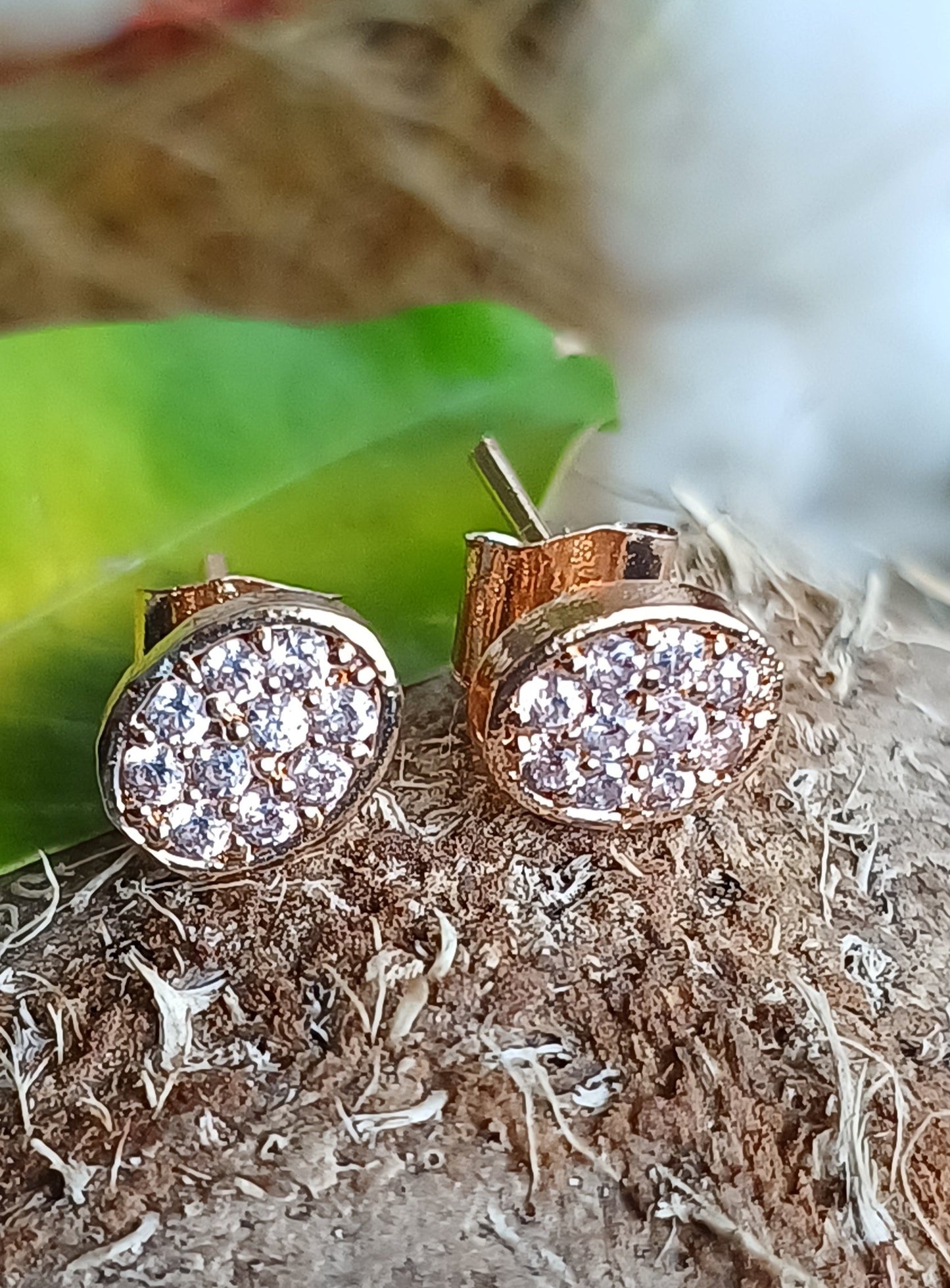Rose Gold Lace Studs