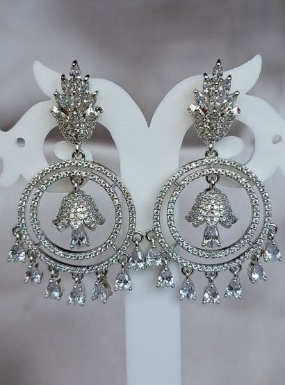 Silver Anika Chandbali