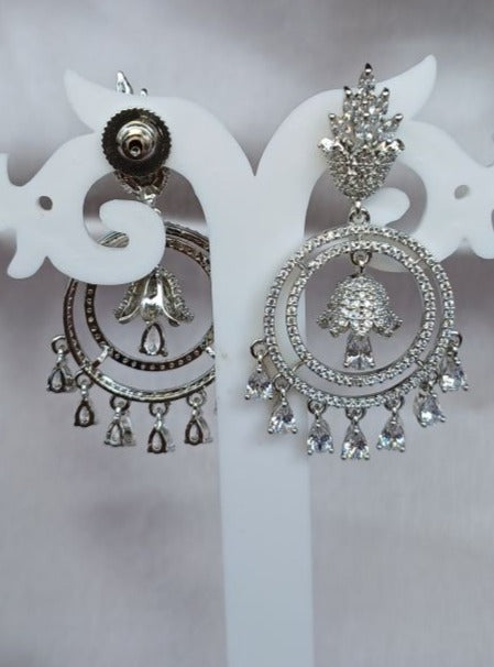 Silver Anika Chandbali