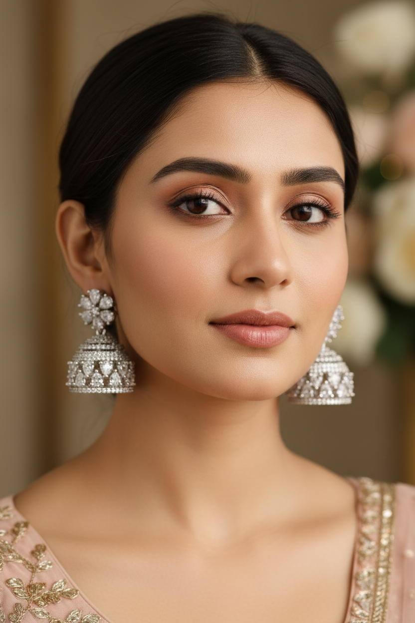 Silver Ghena Jhumki