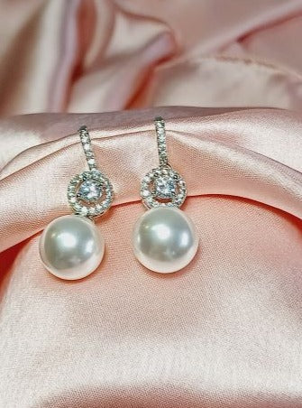 American Diamond Silver Mihika Drop Earrings