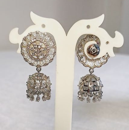 Silver Saisha Stud Jhumki