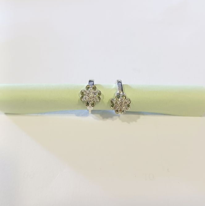 Silver Talika Diamond Hoops