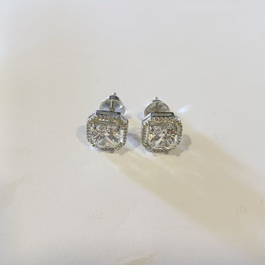 Silver Tisya Diamond Studs
