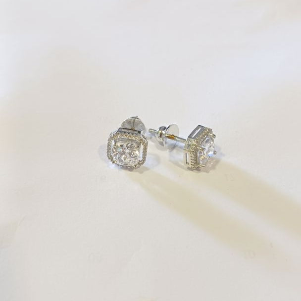 Silver Tisya Diamond Studs