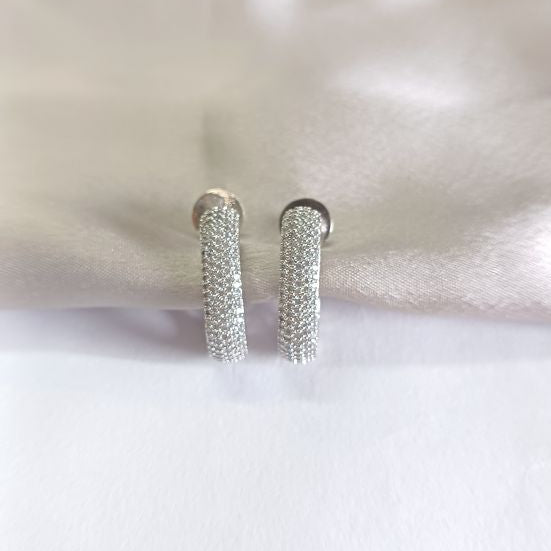American Diamond Silver Uditi Bali Earrings