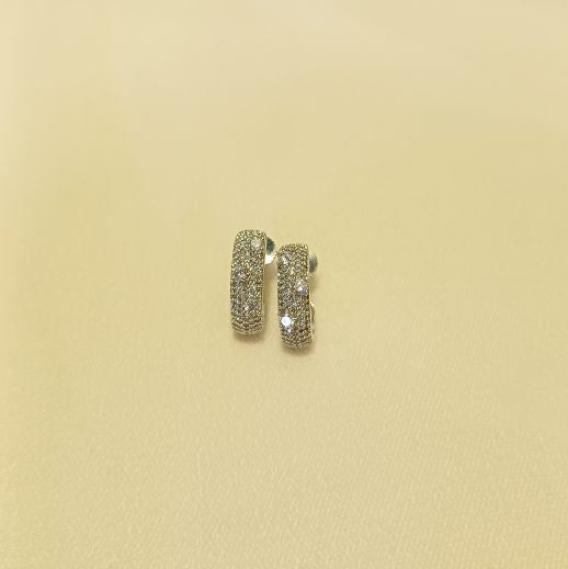 American Diamond Silver Vedika Bali Earrings