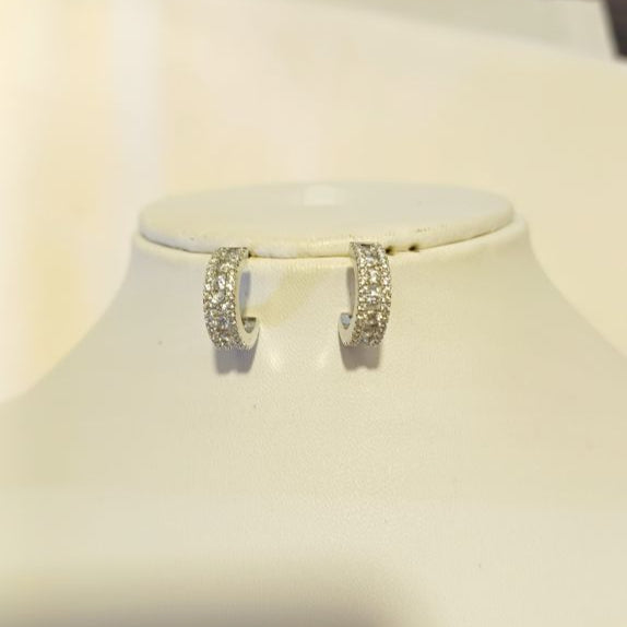 American Diamond Silver Zue Bali Earrings