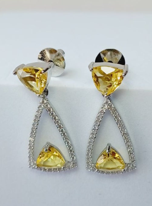 Yellow Anna Drop Silver