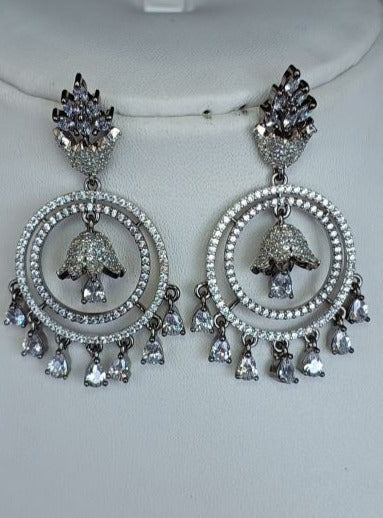 American Diamond Antique Anika Chandbali Earrings