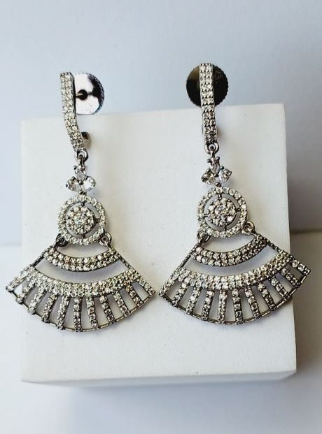 American Diamond Antique Falak Dangle Earrings