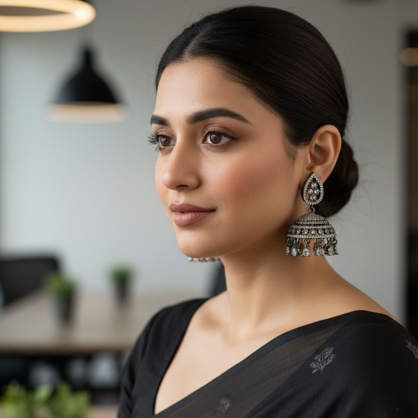 Antique Lila Jhumkis