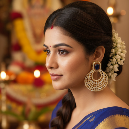 Blue Celina Chandbalis Gold