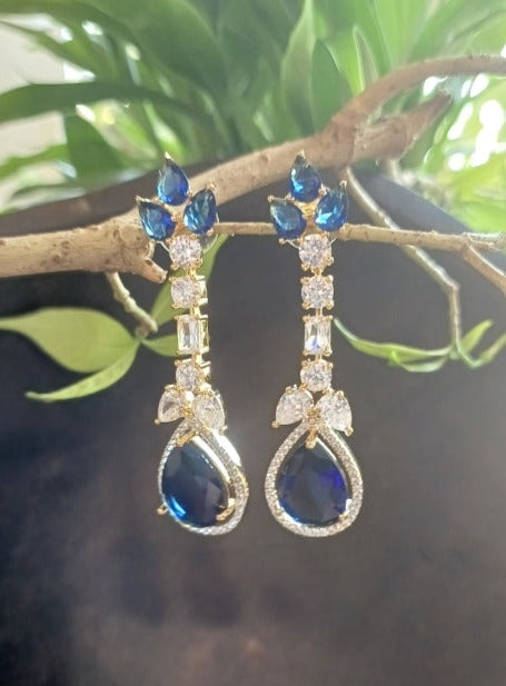 Blue Eden Danglers - Gold