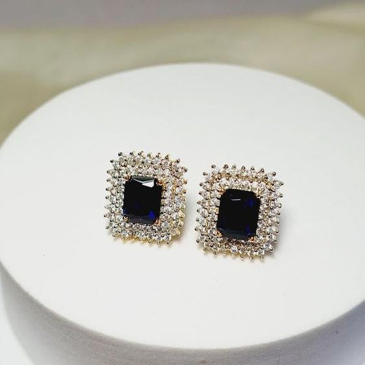 AD Blue Hiral Studs Earrings